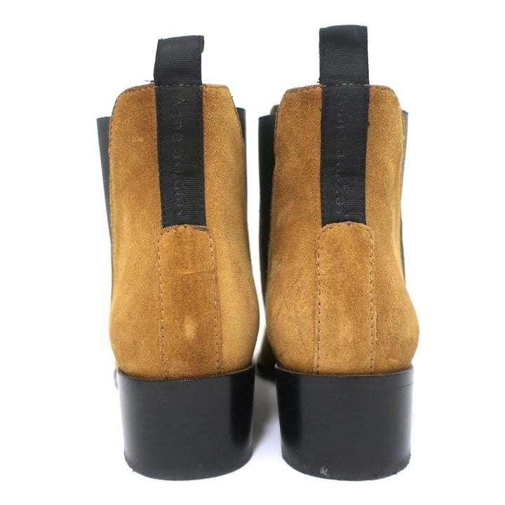 Acne Studios Ankle Boots Jensen Brown Suede Size 39 Pointed Toe Chelsea Booties - Celebrity Owned
