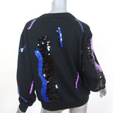 Acne Studios Roni Sequined Crewneck Sweatshirt Black Cotton Size Extra Small - Celebrity Owned