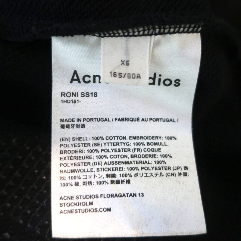Acne Studios Roni Sequined Crewneck Sweatshirt Black Cotton Size Extra Small - Celebrity Owned