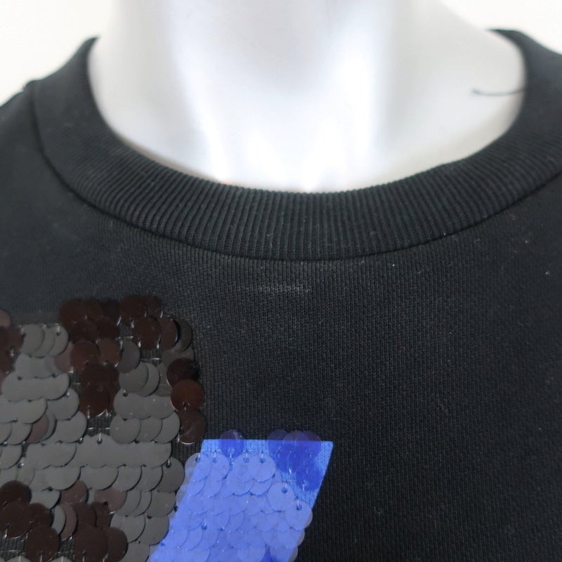 Acne Studios Roni Sequined Crewneck Sweatshirt Black Cotton Size Extra Small - Celebrity Owned