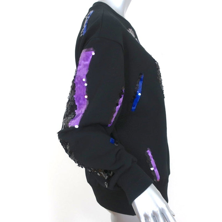 Acne Studios Roni Sequined Crewneck Sweatshirt Black Cotton Size Extra Small - Celebrity Owned