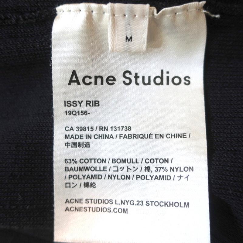 Acne Studios Sweater Issy Rib Knit Black Size Medium Crewneck Pullover - Celebrity Owned