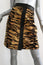 Adam Lippes Tiger Print Jacquard Leather-Trim A-Line Skirt Size 6 NEW