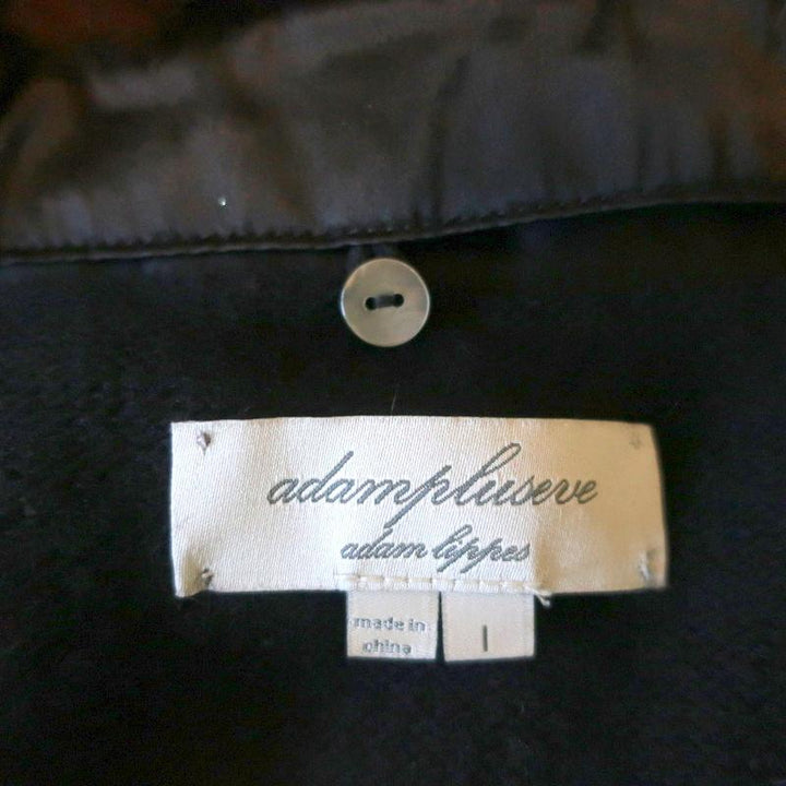 AdamPlusEve by Adam Lippes Mink Collar Sweatercoat Black Wool-Blend Size 1 - Celebrity Owned