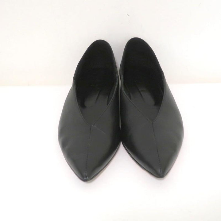 AEYDE Pointed Toe Flats Moa Black Leather Size 39 - Celebrity Owned