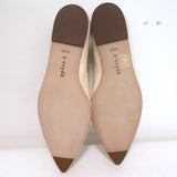 AEYDE Pointed Toe Flats Moa Cream Leather Size 39 NEW - Celebrity Owned