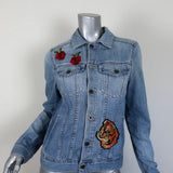 AG Adriano Goldschmied Jean Jacket with Patches Light Blue Size Medium - Celebrity Owned