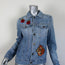 AG Adriano Goldschmied Jean Jacket with Patches Light Blue Size Medium