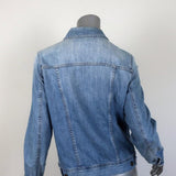 AG Adriano Goldschmied Jean Jacket with Patches Light Blue Size Medium - Celebrity Owned