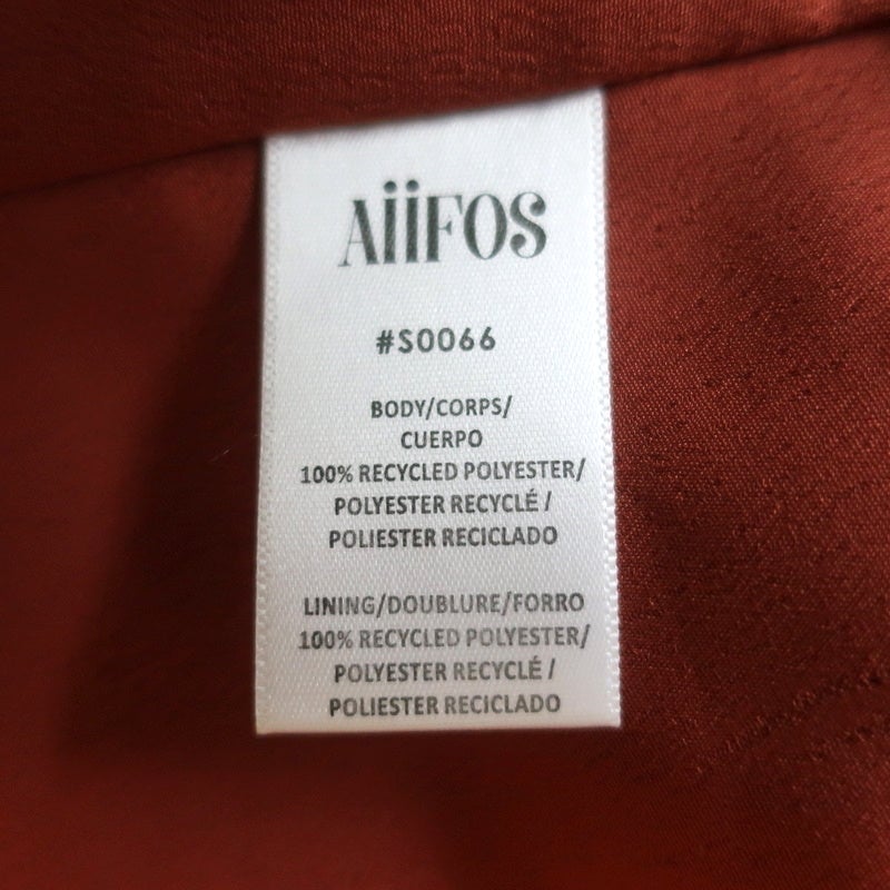 AIIFOS Chain Strap Mini Dress Emily Orange Pleated Chiffon Size 0 NEW - Celebrity Owned