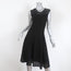 Akris Punto Dress Black Laser Cut Knit Size 8 Sleeveless Fit & Flare NEW
