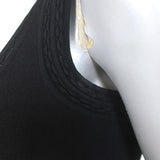 Alaia Fit & Flare Dress Black Stretch Knit Size 36 Sleeveless Scoop Neck NEW - Celebrity Owned