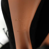 Alaia Lace-Up Platform Boots Black Suede Size 37.5 - Celebrity Owned