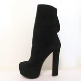 Alaia Lace-Up Platform Boots Black Suede Size 37.5 - Celebrity Owned