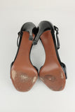 Alaia T-Strap Sandals Black Patent Leather Size 38.5 Open Toe Heel - Celebrity Owned