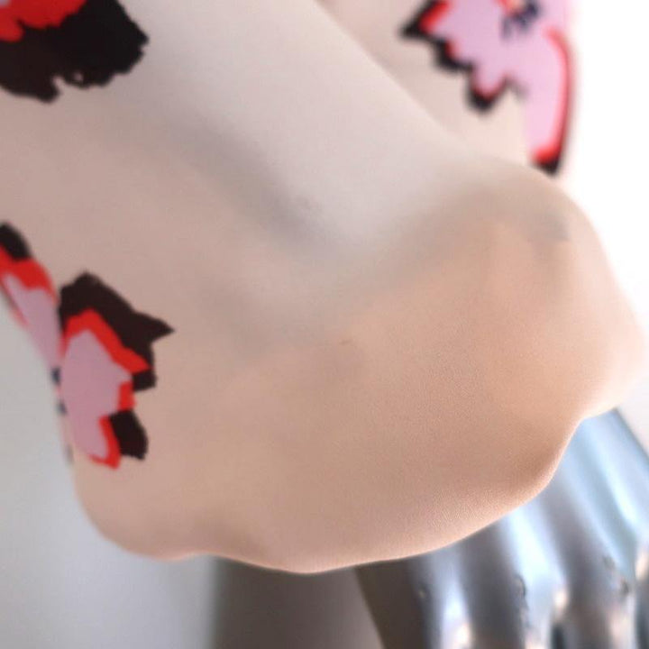 A.L.C. Blouse Jules Pink Floral Print Silk Size 0 Long Sleeve V-Neck Top - Celebrity Owned