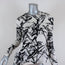 A.L.C. Blouse Presley White/Black Splatter Print Silk Size 4 Long Sleeve Top