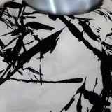 A.L.C. Blouse Presley White/Black Splatter Print Silk Size 4 Long Sleeve Top - Celebrity Owned
