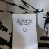 A.L.C. Blouse Presley White/Black Splatter Print Silk Size 4 Long Sleeve Top - Celebrity Owned