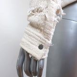 A.L.C. Bomber Jacket Judd Cream Fringe Tweed Size 8 - Celebrity Owned