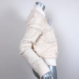 A.L.C. Bomber Jacket Judd Cream Fringe Tweed Size 8 - Celebrity Owned