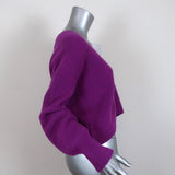 A.L.C. Cropped Sweater Melanie Orchid Merino Wool Ribbed Knit Size Extra Small - Celebrity Owned