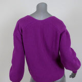 A.L.C. Cropped Sweater Melanie Orchid Merino Wool Ribbed Knit Size Extra Small - Celebrity Owned