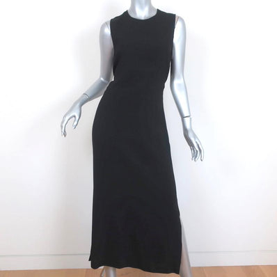 A.L.C. Cutout-Back Sleeveless Midi Dress Black Crepe Size 4 - Celebrity Owned