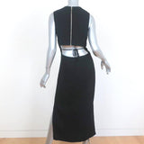 A.L.C. Cutout-Back Sleeveless Midi Dress Black Crepe Size 4 - Celebrity Owned