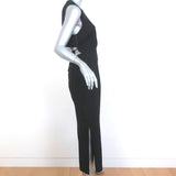 A.L.C. Cutout-Back Sleeveless Midi Dress Black Crepe Size 4 - Celebrity Owned