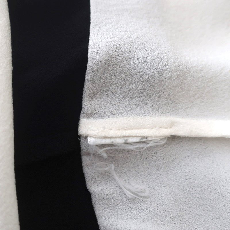 A.L.C. Double Layer Tank Top Findley Black/White Crepe Size 4 Sleeveless Blouse - Celebrity Owned