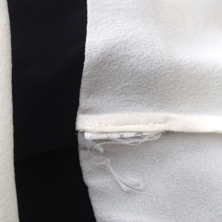 A.L.C. Double Layer Tank Top Findley Black/White Crepe Size 4 Sleeveless Blouse - Celebrity Owned