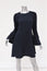 A.L.C. Dress Alexa Navy Smocked Silk Size 8 Bell Sleeve Mini