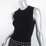 A.L.C. Dress Black/White Stretch Knit Size Extra Small Sleeveless Fit & Flare - Celebrity Owned