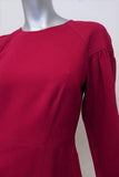 A.L.C. Dress Renton Magenta Stretch Crepe Size 4 Puff-Sleeve Mini NEW - Celebrity Owned
