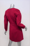A.L.C. Dress Renton Magenta Stretch Crepe Size 4 Puff-Sleeve Mini NEW - Celebrity Owned