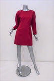 A.L.C. Dress Renton Magenta Stretch Crepe Size 4 Puff-Sleeve Mini NEW - Celebrity Owned