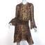 A.L.C. Dress Sidney Leopard Print Smocked Chiffon Size 10 Long Sleeve NEW