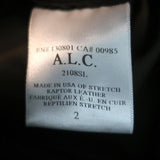 A.L.C. Hendon Stretch Leather Pants Black/Cream Size 2 - Celebrity Owned