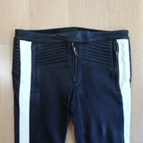 A.L.C. Hendon Stretch Leather Pants Black/Cream Size 2 - Celebrity Owned