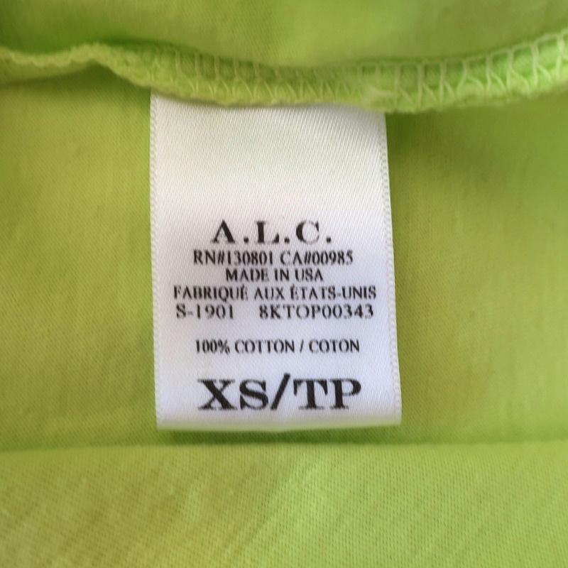 A.L.C. Kati Puff Sleeve Tee Yellow Cotton Size Extra Small Short Sleeve Top - Celebrity Owned