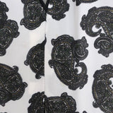 A.L.C. Keyhole Tank Top White Paisley Print Silk Size Small Sleeveless Blouse - Celebrity Owned