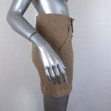 A.L.C. Lace-Up Mini Skirt Kylie Khaki Stretch Cotton Size 2 - Celebrity Owned