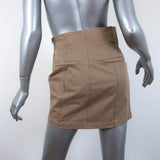 A.L.C. Lace-Up Mini Skirt Kylie Khaki Stretch Cotton Size 2 - Celebrity Owned