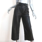 A.L.C. Leather Gaucho Pants Black Size 2 Tabor Cropped Trousers - Celebrity Owned