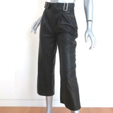 A.L.C. Leather Gaucho Pants Black Size 2 Tabor Cropped Trousers - Celebrity Owned