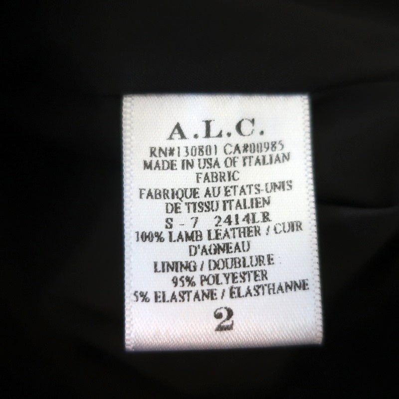 A.L.C. Leather Gaucho Pants Black Size 2 Tabor Cropped Trousers - Celebrity Owned