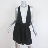 A.L.C. Mini Dress Black & White Silk Size Medium Sleeveless Blouson - Celebrity Owned