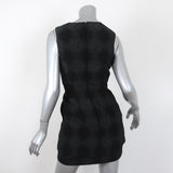 A.L.C. Mini Dress Dean Black Plaid Jacquard Size 4 Sleeveless Sheath - Celebrity Owned