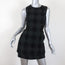 A.L.C. Mini Dress Dean Black Plaid Jacquard Size 4 Sleeveless Sheath